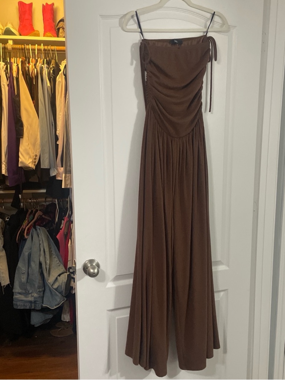 Lulus strapless jumpsuit